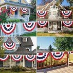 Set of 4 American Pleated Flag Banners