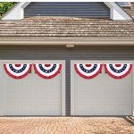 Set of 4 American Pleated Flag Banners