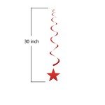 Red, Blue, and Silver Star Hanging Decorations Pack