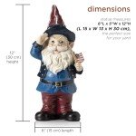 Patriotic 12" Garden Gnome Statue for Outdoors