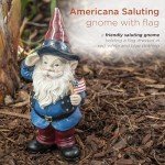 Patriotic 12" Garden Gnome Statue for Outdoors