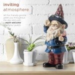 Patriotic 12" Garden Gnome Statue for Outdoors