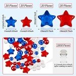 2156 Patriotic Vase Fillers: Red, White, Blue Beads