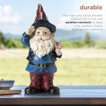Patriotic 12" Garden Gnome Statue for Outdoors