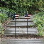 Patriotic Metal Barn Stars Garden Stake Set