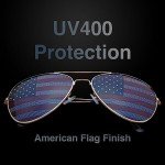 Goson American Flag Aviator Sunglasses (Gold)