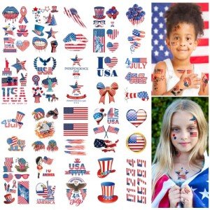 USA Flag Temporary Tattoos for 4th of July