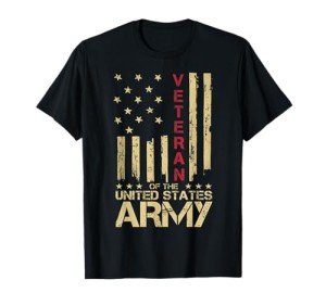 U.S. Army Veteran Red Line American Flag Tee
