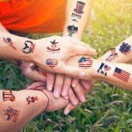 USA Flag Temporary Tattoos for 4th of July