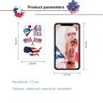 USA Flag Temporary Tattoos for 4th of July