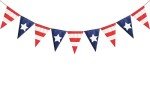 4th of July Patriotic Banner - Red, White, Blue