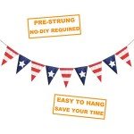 4th of July Patriotic Banner - Red, White, Blue