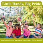 100 Mini American Flags on Sticks