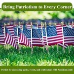 100 Mini American Flags on Sticks