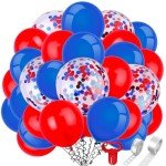 Colorful Patriotic Confetti Balloons - 80 Pack