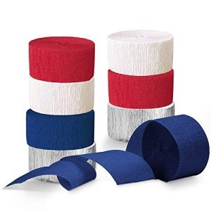 Patriotic Crepe Paper Streamers for Celebrations