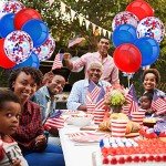 Colorful Patriotic Confetti Balloons - 80 Pack