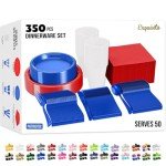 350-Piece Patriotic Party Plates and Cutlery Set