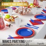 350-Piece Patriotic Party Plates and Cutlery Set