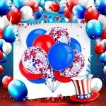 Colorful Patriotic Confetti Balloons - 80 Pack