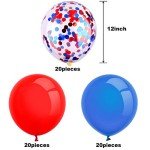 Colorful Patriotic Confetti Balloons - 80 Pack