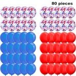 Colorful Patriotic Confetti Balloons - 80 Pack