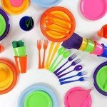 350-Piece Patriotic Party Plates and Cutlery Set