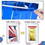 Red, White, and Blue Tinsel Fringe Curtains