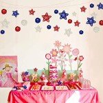 24 Pcs 4th of July Star Rattan Balls