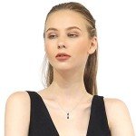 Sterling Silver Heart-Shaped Gemstone Pendant Necklace