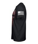 USA American Skull Patriotic Men's T-Shirt - Black