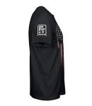 USA American Skull Patriotic Men's T-Shirt - Black