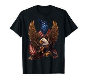 Eagle and Flag Patriotic American T-Shirt