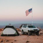 25ft Telescopic Aluminum Flag Pole with US Flags