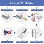 25ft Telescopic Aluminum Flag Pole with US Flags