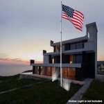 25ft Telescopic Aluminum Flag Pole with US Flags