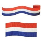 Red, White, Blue Patriotic Crepe Streamer