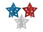 Patriotic Pride Glitter Mini 3D Centerpieces (3 Pc)