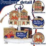 14 Pcs 4th of July Wooden Decor Set