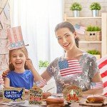14 Pcs 4th of July Wooden Decor Set