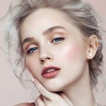 Silver Plated Oval Crystal Hoop Earrings - Patriotic Style