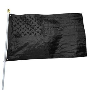 Heavy Duty Black American Flag 3x5 ft
