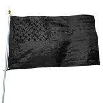 Heavy Duty Black American Flag 3x5 ft