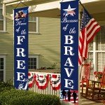 Patriotic Soldier Porch Sign - "Home of the Free