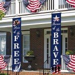 Patriotic Soldier Porch Sign - "Home of the Free
