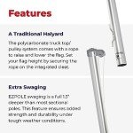 Heavy Duty Inground Flag Pole Kit - 17 ft