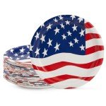 80 Pack Patriotic 9-Inch July 4th Plates