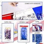 Patriotic 4th of July Tinsel Fringe Curtains Set