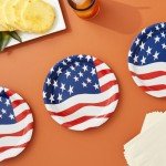80 Pack Patriotic 9-Inch July 4th Plates