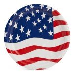 80 Pack Patriotic 9-Inch July 4th Plates